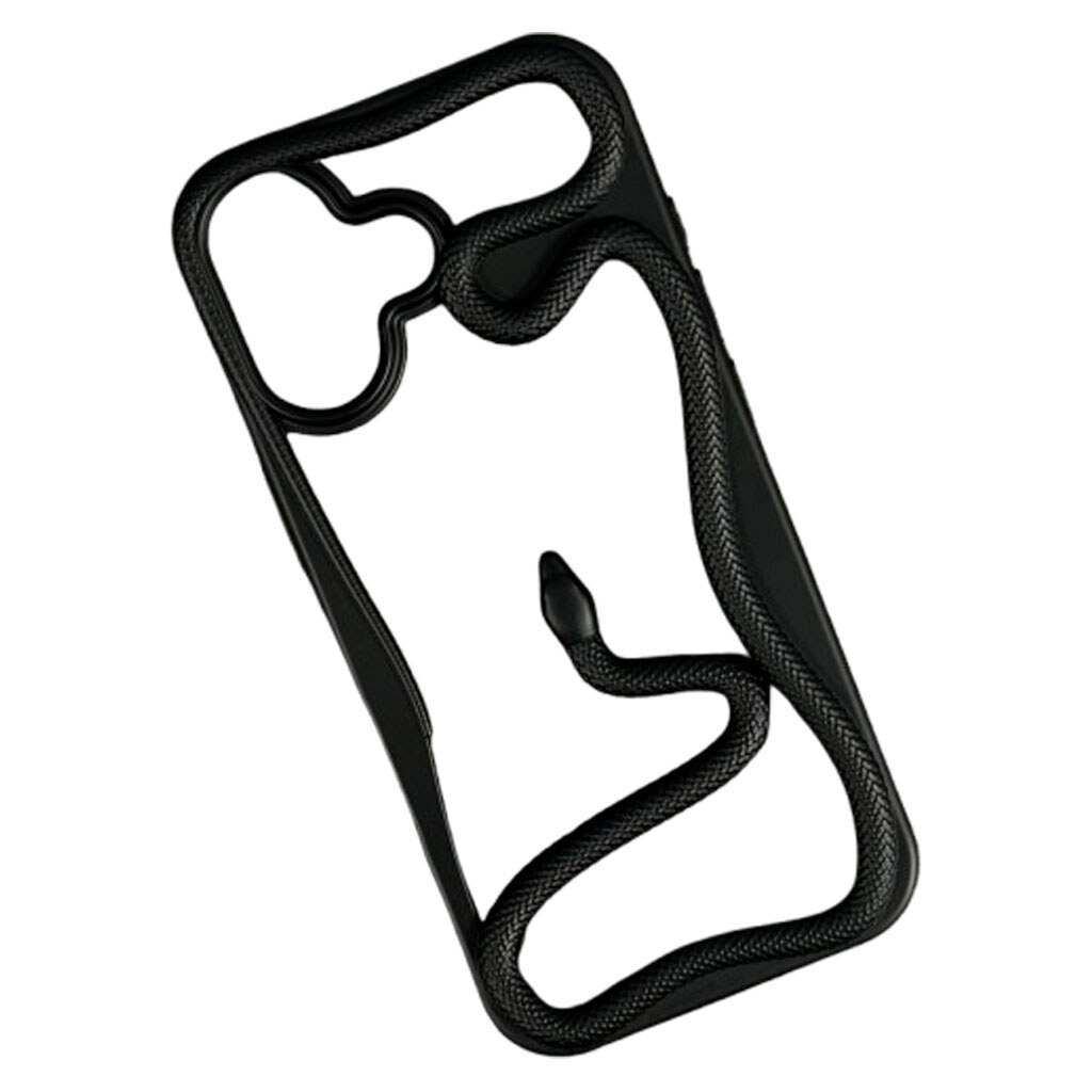 Чехол (накладка) Apple iPhone 15 Pro Max, Soft Snake, Черный - № 1 Чехол (накладка) Apple iPhone 15 Pro Max, Soft Snake, Черный - № 1