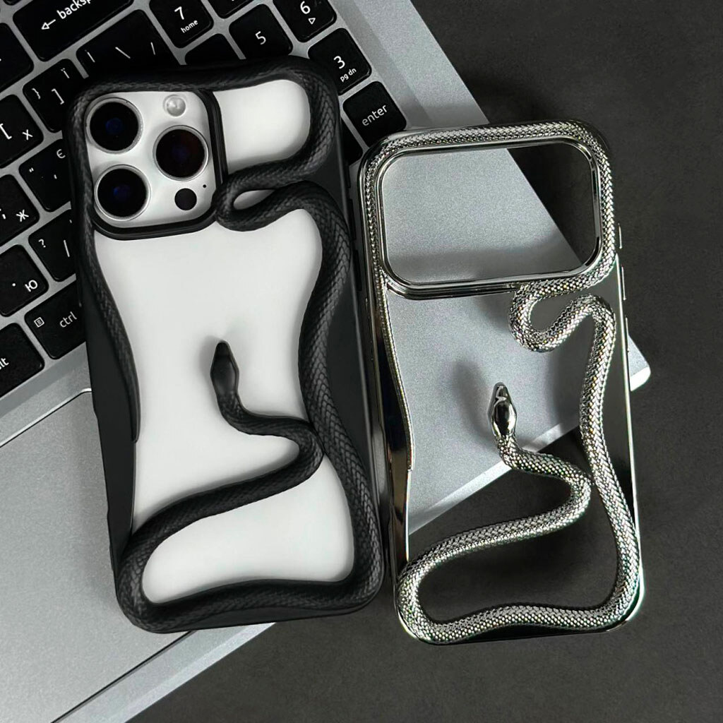 Чохол (накладка) Apple iPhone 15, Soft Snake, White-Black, Білий - № 3 Чохол (накладка) Apple iPhone 15, Soft Snake, White-Black, Білий - № 3