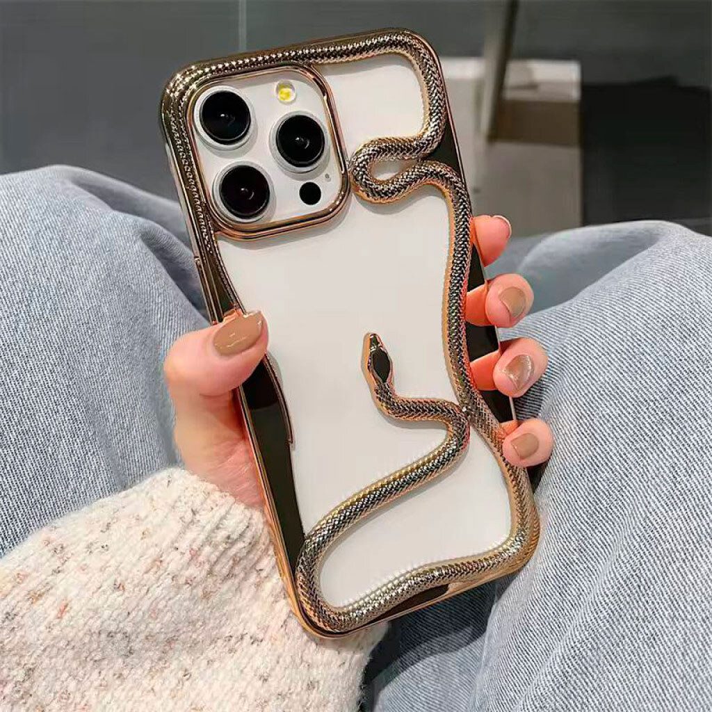 Чехол (накладка) Apple iPhone 16 Pro Max, Soft Snake, White-Black, Белый - № 5 Чехол (накладка) Apple iPhone 16 Pro Max, Soft Snake, White-Black, Белый - № 5