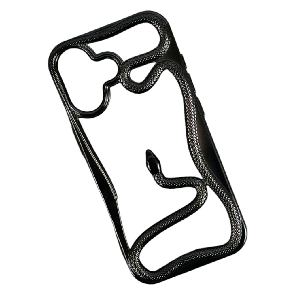 Чохол (накладка) Apple iPhone 16 Pro, Soft Snake, Чорний - № 1 Чохол (накладка) Apple iPhone 16 Pro, Soft Snake, Чорний - № 1
