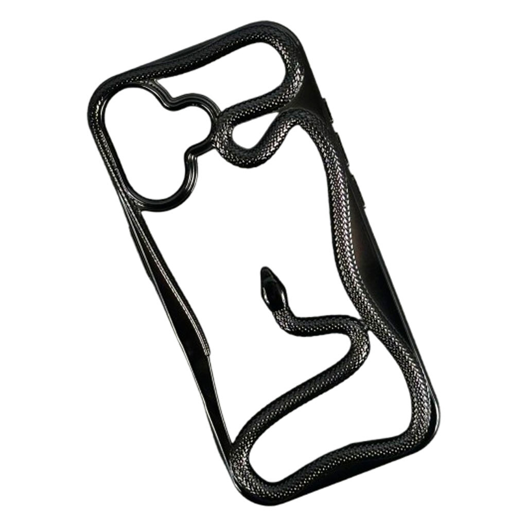 Чехол (накладка) Apple iPhone 17, Soft Snake, Черный - № 1 Чехол (накладка) Apple iPhone 17, Soft Snake, Черный - № 1