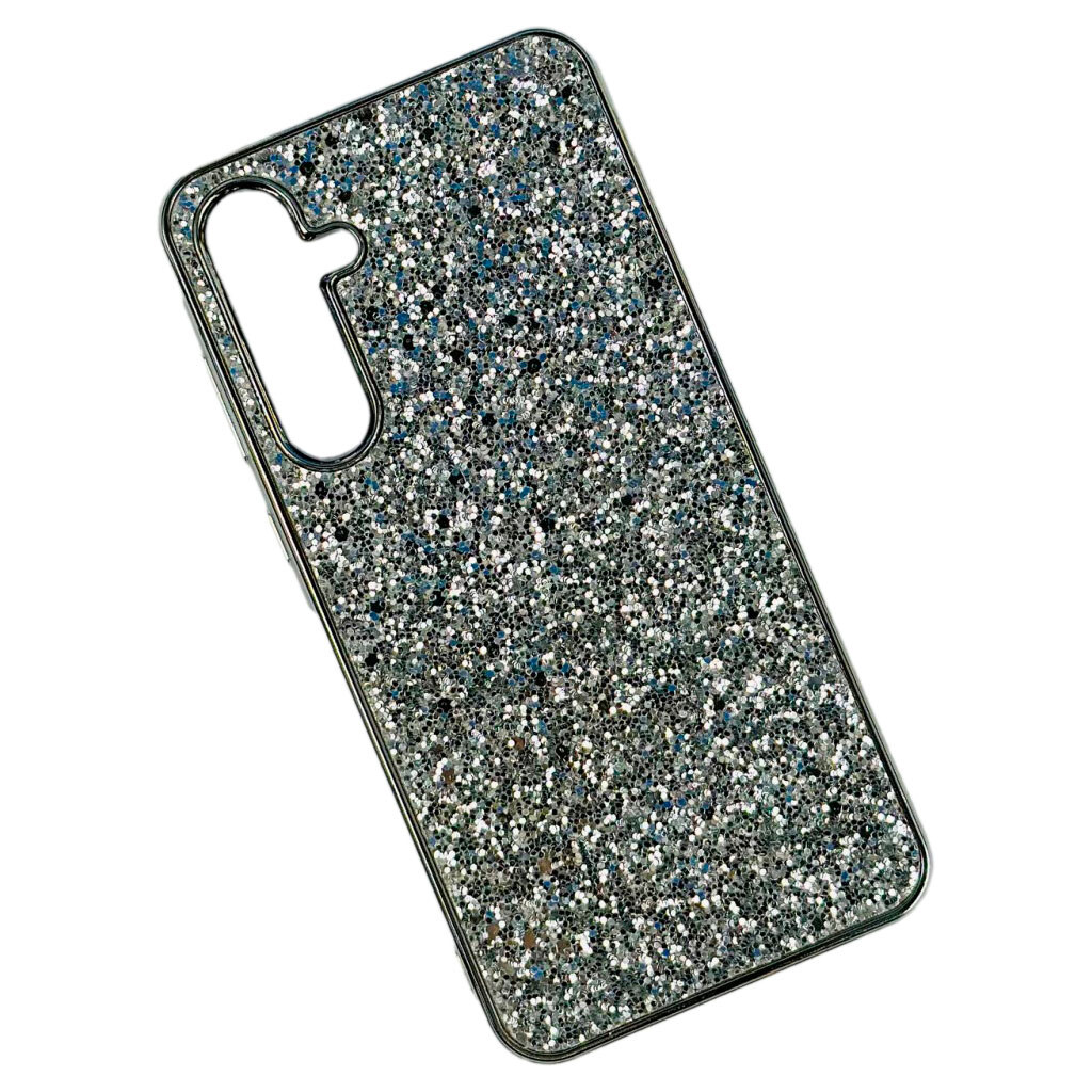 Чехол (накладка) Samsung A255 Galaxy A25 5G, Sparkle Storm, Silver Glitter, Серебряный - № 1 Чехол (накладка) Samsung A255 Galaxy A25 5G, Sparkle Storm, Silver Glitter, Серебряный - № 1