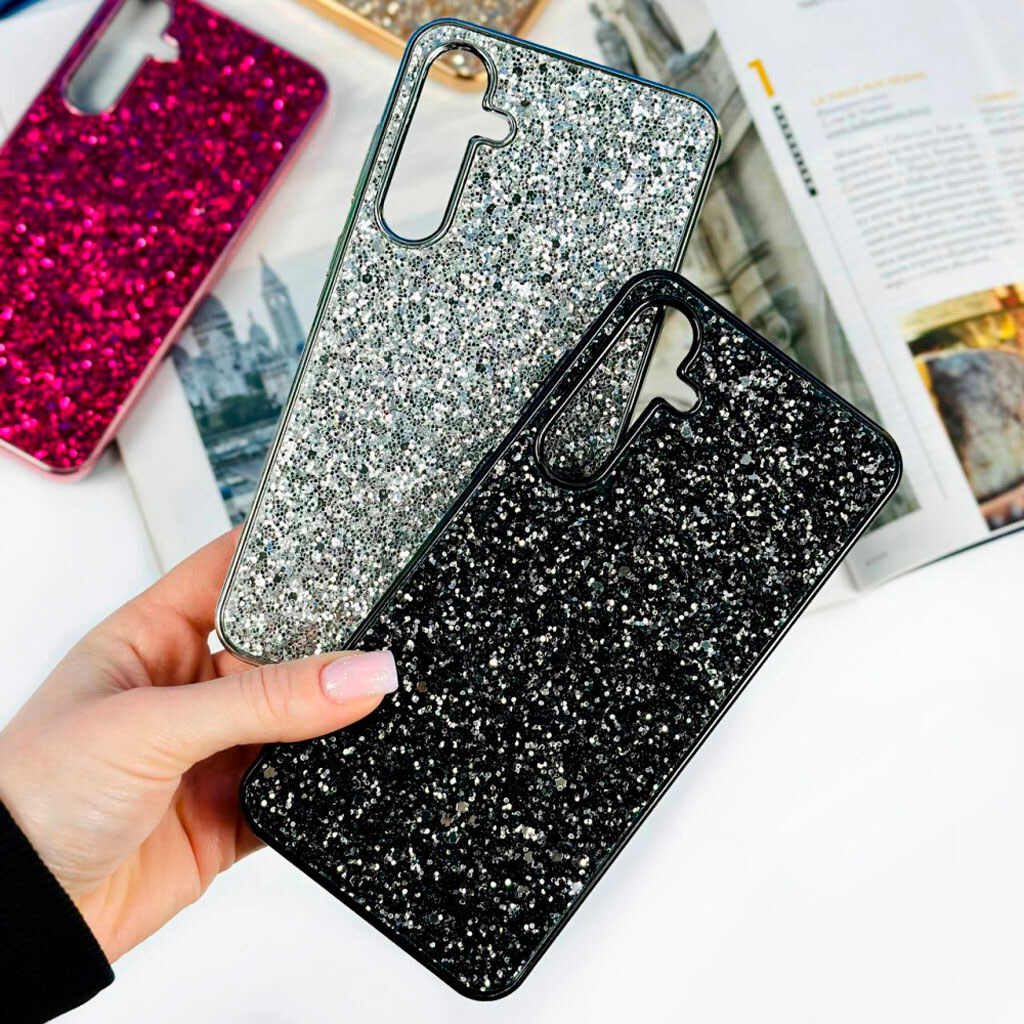 Чохол (накладка) Xiaomi Poco C75 / Redmi 14C / Redmi A4, Sparkle Storm, Black Glitter, Чорний - № 5 Чохол (накладка) Xiaomi Poco C75 / Redmi 14C / Redmi A4, Sparkle Storm, Black Glitter, Чорний - № 5