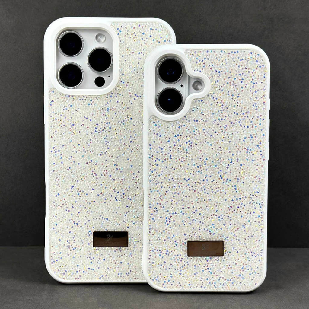 Чехол (накладка) Apple iPhone 15, Swarovski Diamonds, Dark Silver, Серебряный - № 2 Чехол (накладка) Apple iPhone 15, Swarovski Diamonds, Dark Silver, Серебряный - № 2