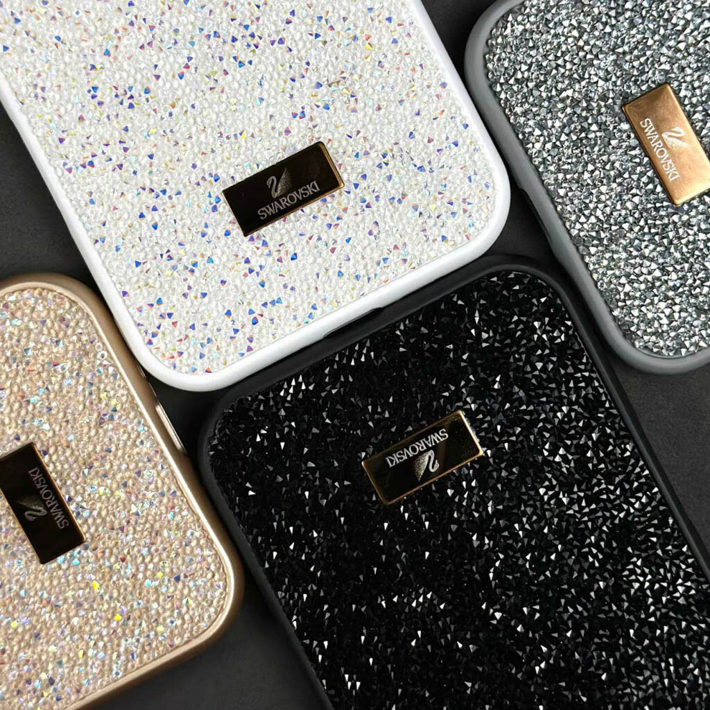 Чехол (накладка) Apple iPhone 15, Swarovski Diamonds, Dark Silver, Серебряный - № 7 Чехол (накладка) Apple iPhone 15, Swarovski Diamonds, Dark Silver, Серебряный - № 7