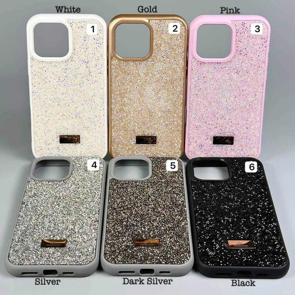 Чехол (накладка) Apple iPhone 15, Swarovski Diamonds, Dark Silver, Серебряный - № 8 Чехол (накладка) Apple iPhone 15, Swarovski Diamonds, Dark Silver, Серебряный - № 8