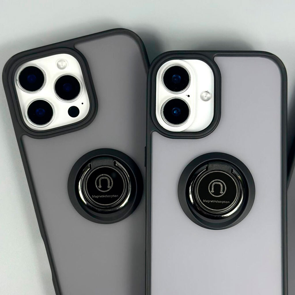 Чохол (накладка) Apple iPhone 12 Pro Max, TOTU Ring Series Matte Magnet, Чорний - № 5 Чохол (накладка) Apple iPhone 12 Pro Max, TOTU Ring Series Matte Magnet, Чорний - № 5