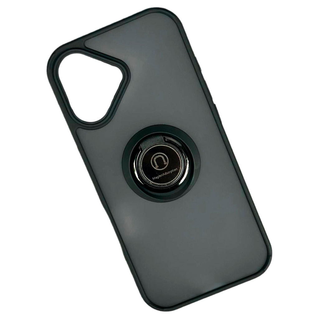 Чохол (накладка) Apple iPhone 17, TOTU Ring Series Matte Magnet, Чорний - № 1 Чохол (накладка) Apple iPhone 17, TOTU Ring Series Matte Magnet, Чорний - № 1