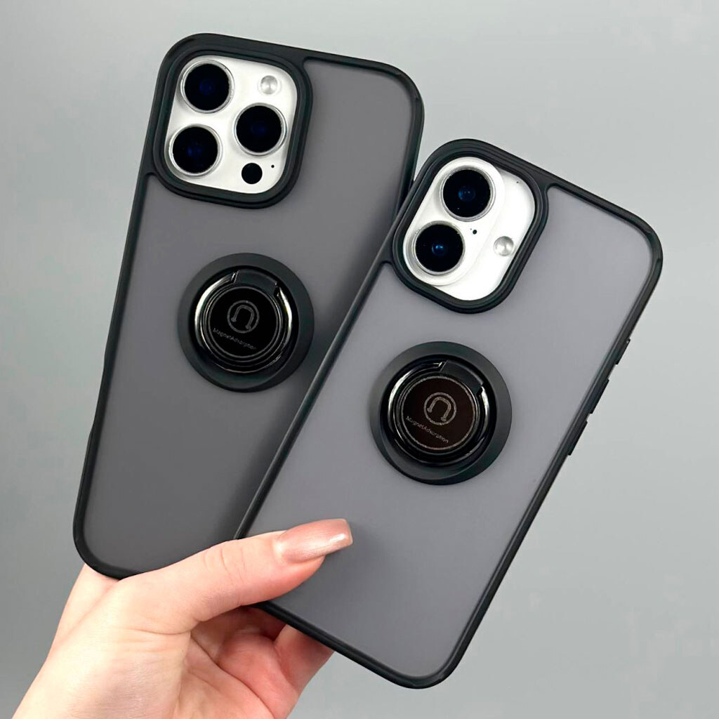 Чехол (накладка) Samsung A175 Galaxy A17 4G / A176 Galaxy A17 5G, TOTU Ring Series Matte Magnet, Черный - № 2 Чехол (накладка) Samsung A175 Galaxy A17 4G / A176 Galaxy A17 5G, TOTU Ring Series Matte Magnet, Черный - № 2