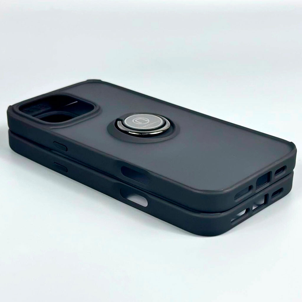 Чехол (накладка) Samsung A175 Galaxy A17 4G / A176 Galaxy A17 5G, TOTU Ring Series Matte Magnet, Черный - № 7 Чехол (накладка) Samsung A175 Galaxy A17 4G / A176 Galaxy A17 5G, TOTU Ring Series Matte Magnet, Черный - № 7