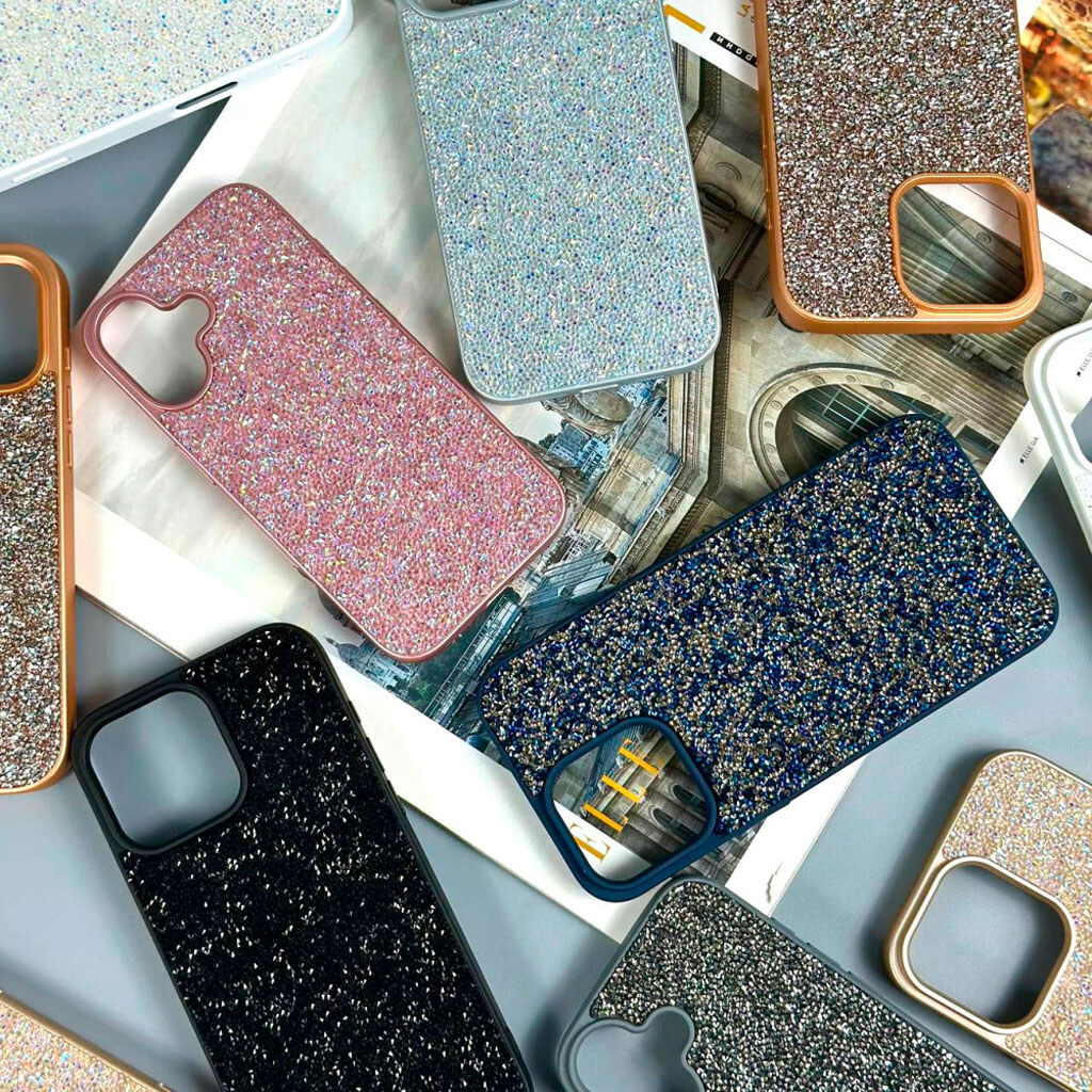 Чехол (накладка) Apple iPhone 12 / iPhone 12 Pro, Swarovski Diamonds, Белый - № 5 Чехол (накладка) Apple iPhone 12 / iPhone 12 Pro, Swarovski Diamonds, Белый - № 5