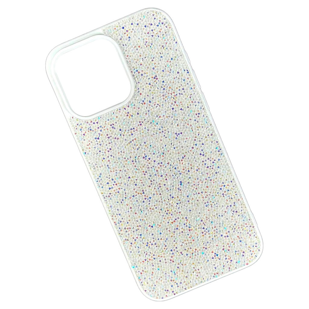 Чехол (накладка) Apple iPhone 13, Swarovski Diamonds, Белый - № 1 Чехол (накладка) Apple iPhone 13, Swarovski Diamonds, Белый - № 1