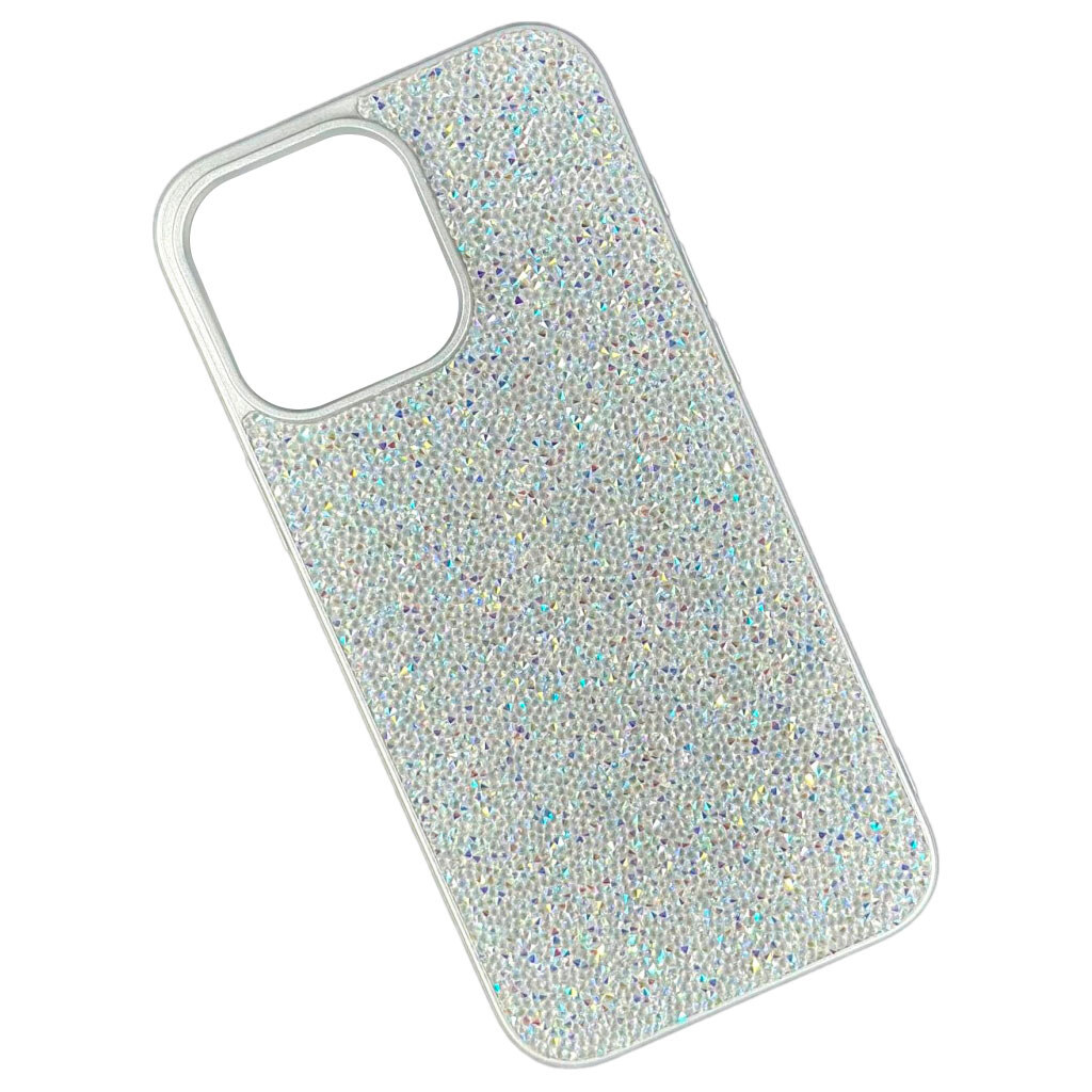Чохол (накладка) Apple iPhone 16, Swarovski Diamonds, Срібний - № 1 Чохол (накладка) Apple iPhone 16, Swarovski Diamonds, Срібний - № 1