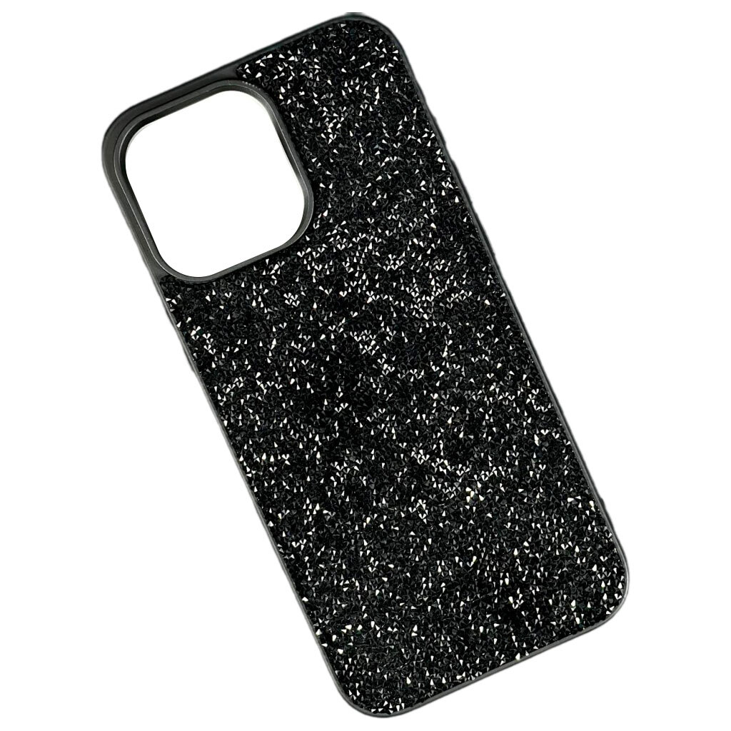 Чохол (накладка) Apple iPhone 16e, Swarovski Diamonds, Чорний - № 1 Чохол (накладка) Apple iPhone 16e, Swarovski Diamonds, Чорний - № 1