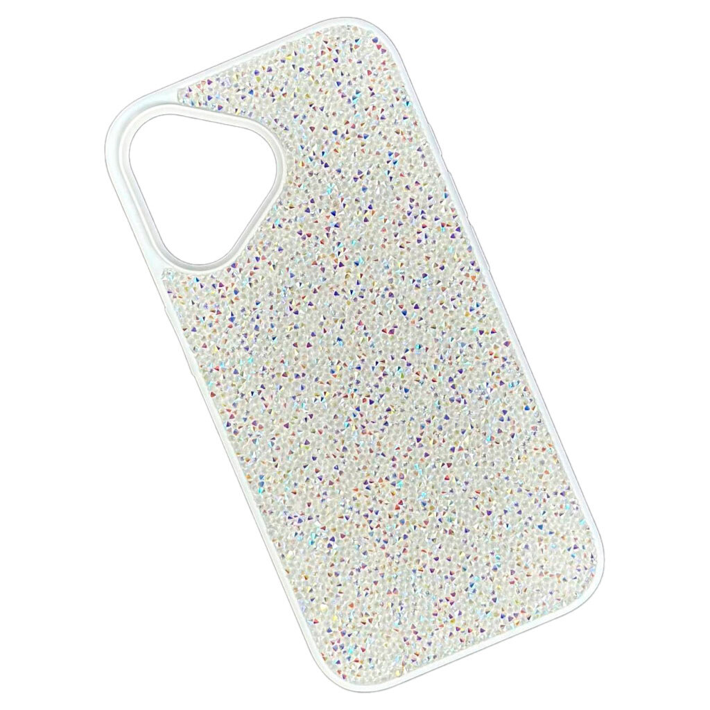 Чехол (накладка) Apple iPhone 17, Swarovski Diamonds, Белый - № 1 Чехол (накладка) Apple iPhone 17, Swarovski Diamonds, Белый - № 1