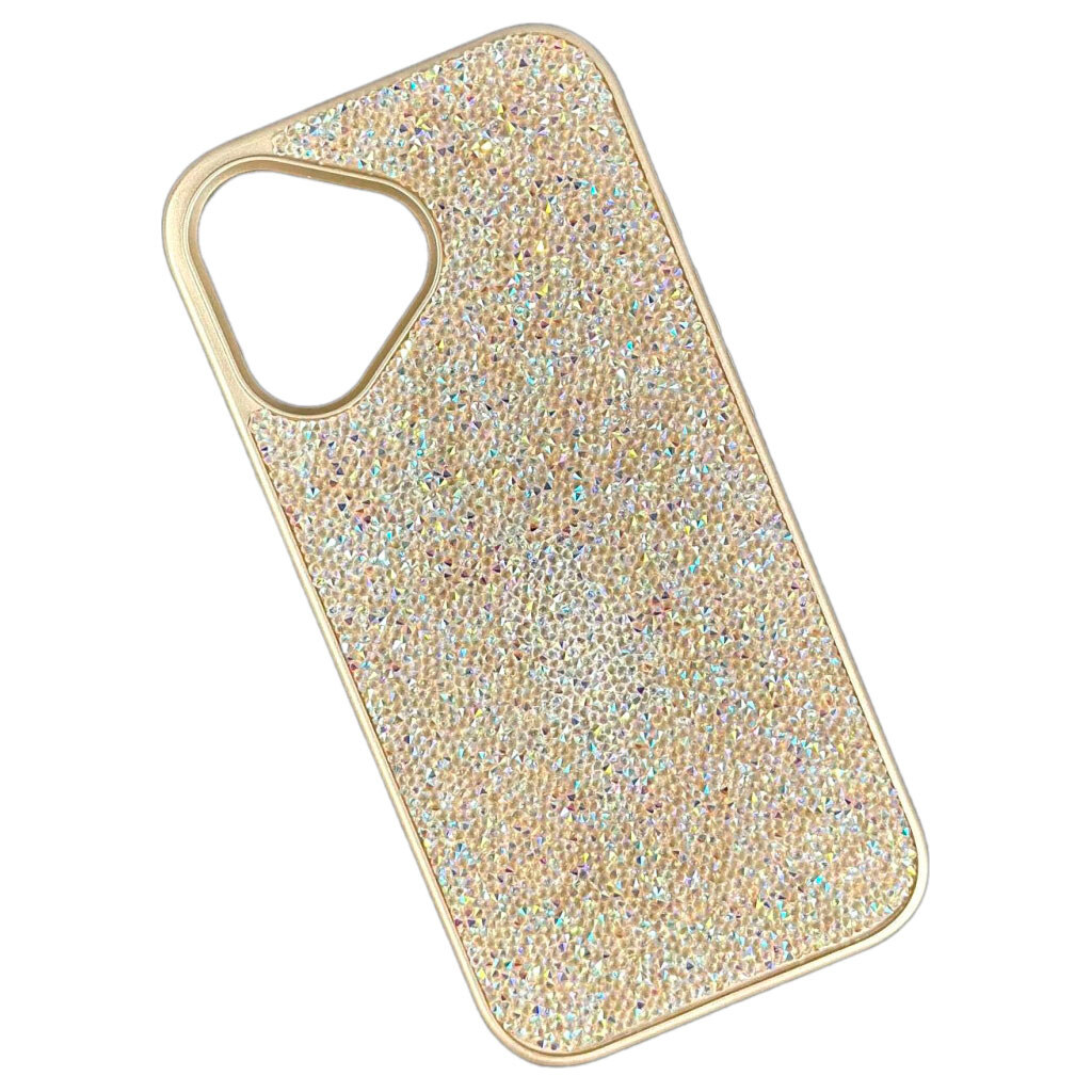 Чехол (накладка) Apple iPhone 17, Swarovski Diamonds, Золотой - № 1 Чехол (накладка) Apple iPhone 17, Swarovski Diamonds, Золотой - № 1