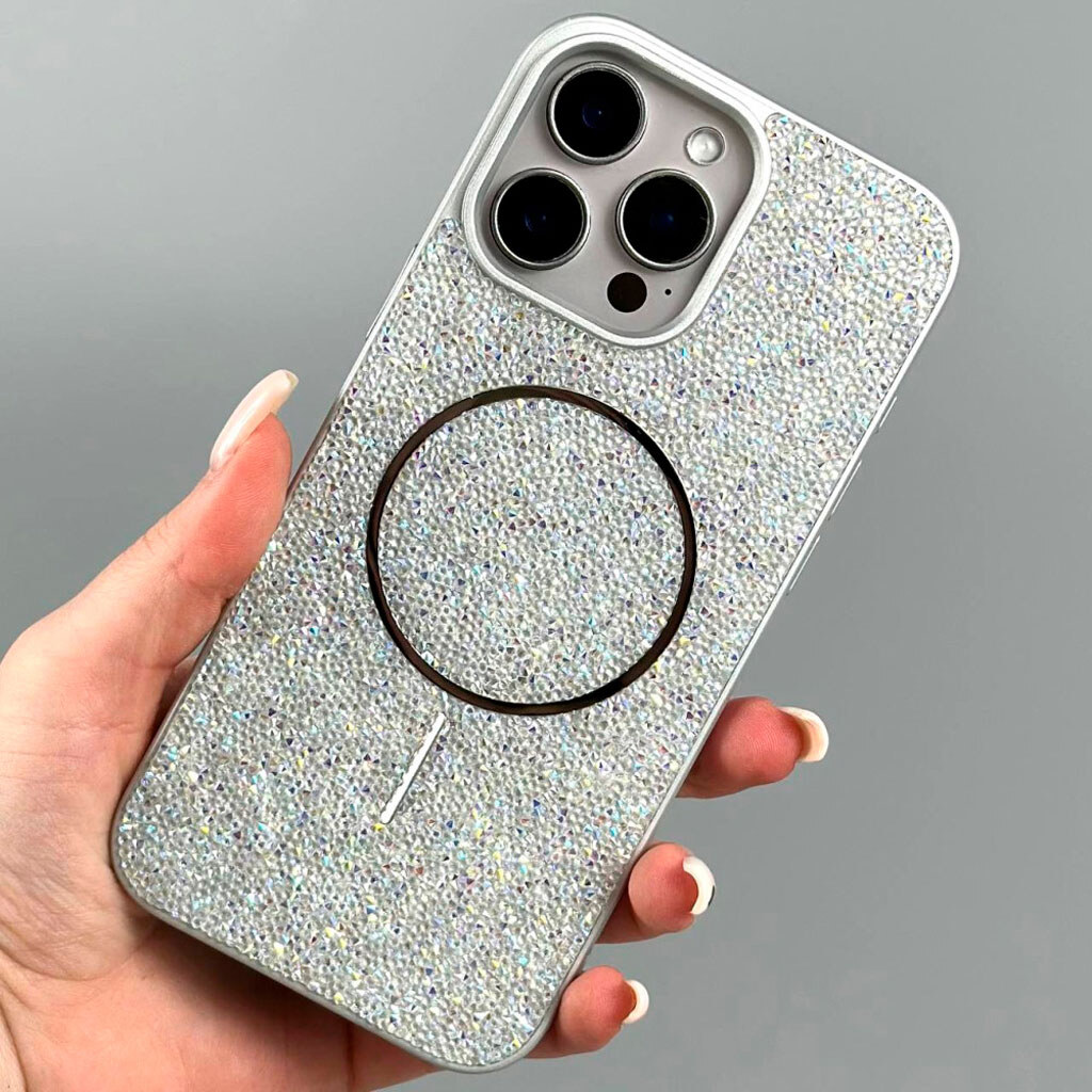 Чохол (накладка) Apple iPhone 12 / iPhone 12 Pro, Swarovski Diamonds, MagSafe, Рожевий - № 4 Чохол (накладка) Apple iPhone 12 / iPhone 12 Pro, Swarovski Diamonds, MagSafe, Рожевий - № 4