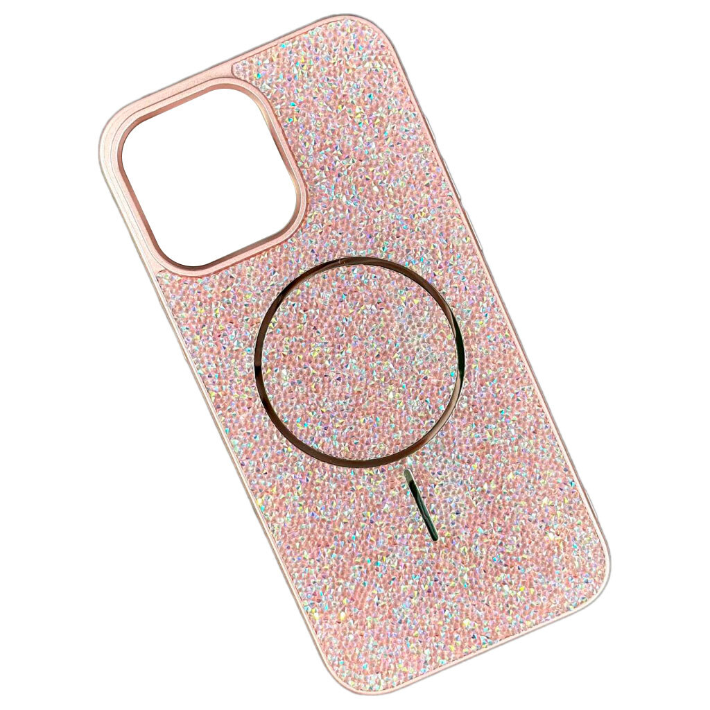 Чохол (накладка) Apple iPhone 14 Pro Max, Swarovski Diamonds, MagSafe, Рожевий - № 1 Чохол (накладка) Apple iPhone 14 Pro Max, Swarovski Diamonds, MagSafe, Рожевий - № 1