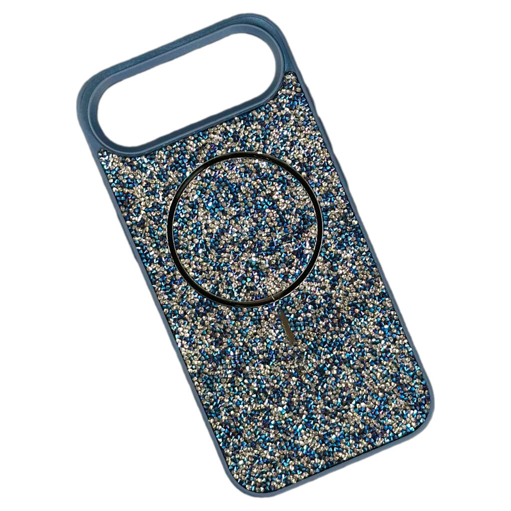 Чехол (накладка) Apple iPhone 17 Air, Swarovski Diamonds, MagSafe, Синий - № 1 Чехол (накладка) Apple iPhone 17 Air, Swarovski Diamonds, MagSafe, Синий - № 1