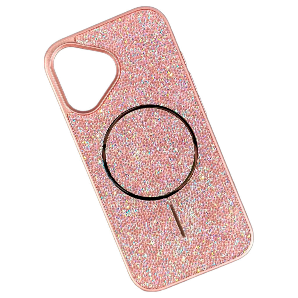 Чехол (накладка) Apple iPhone 17, Swarovski Diamonds, MagSafe, Розовый - № 1 Чехол (накладка) Apple iPhone 17, Swarovski Diamonds, MagSafe, Розовый - № 1