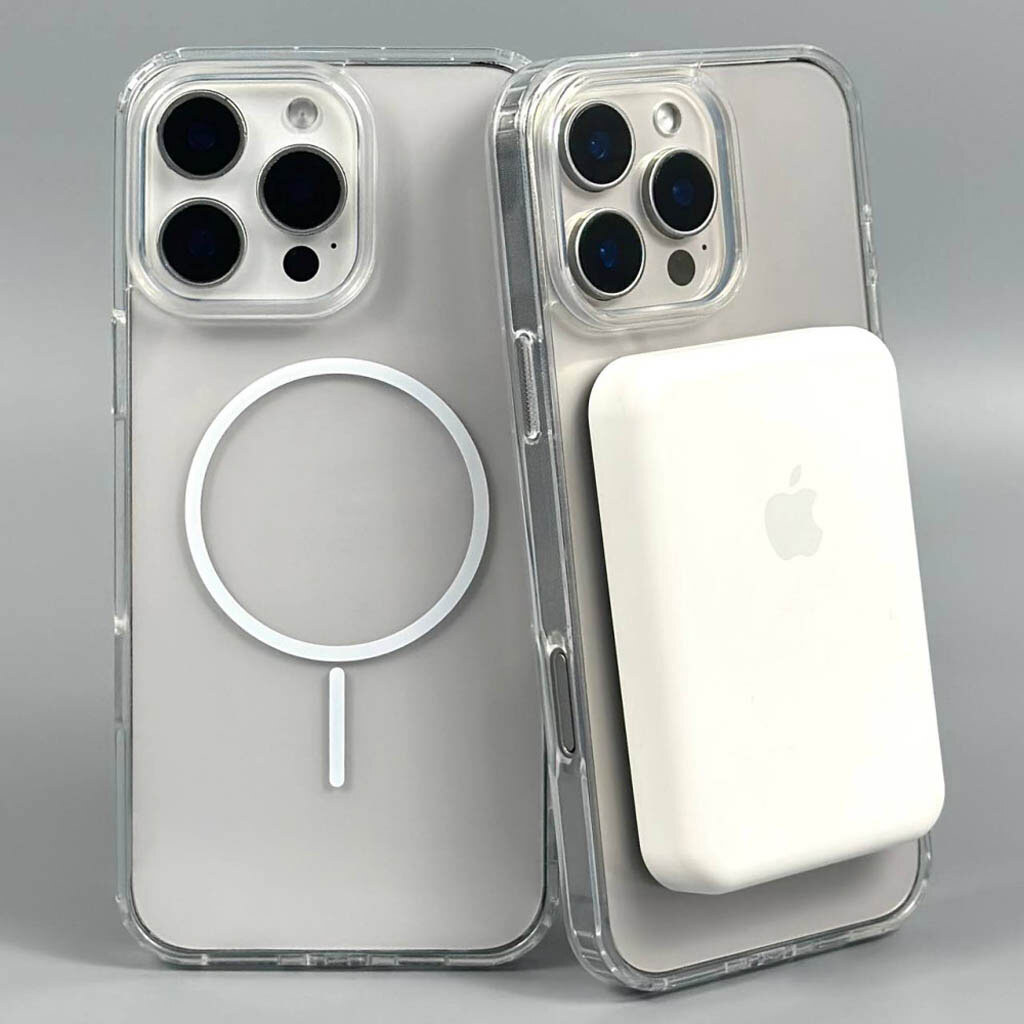 Чехол (накладка) Apple iPhone 17 Pro Max, Air Beats Transparent, MagSafe, Белый - № 2 Чехол (накладка) Apple iPhone 17 Pro Max, Air Beats Transparent, MagSafe, Белый - № 2