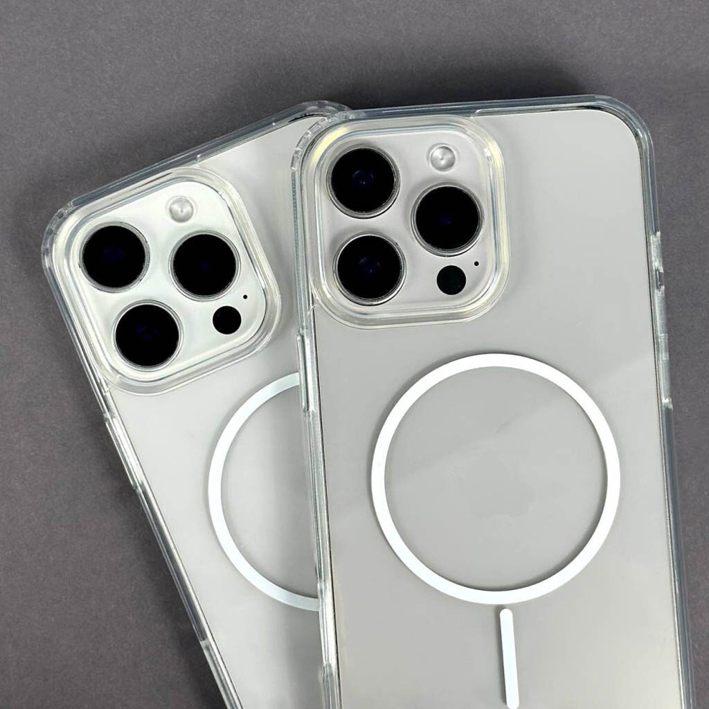 Чохол (накладка) Apple iPhone 17 Pro, Air Beats Transparent, MagSafe, Білий - № 3 Чохол (накладка) Apple iPhone 17 Pro, Air Beats Transparent, MagSafe, Білий - № 3