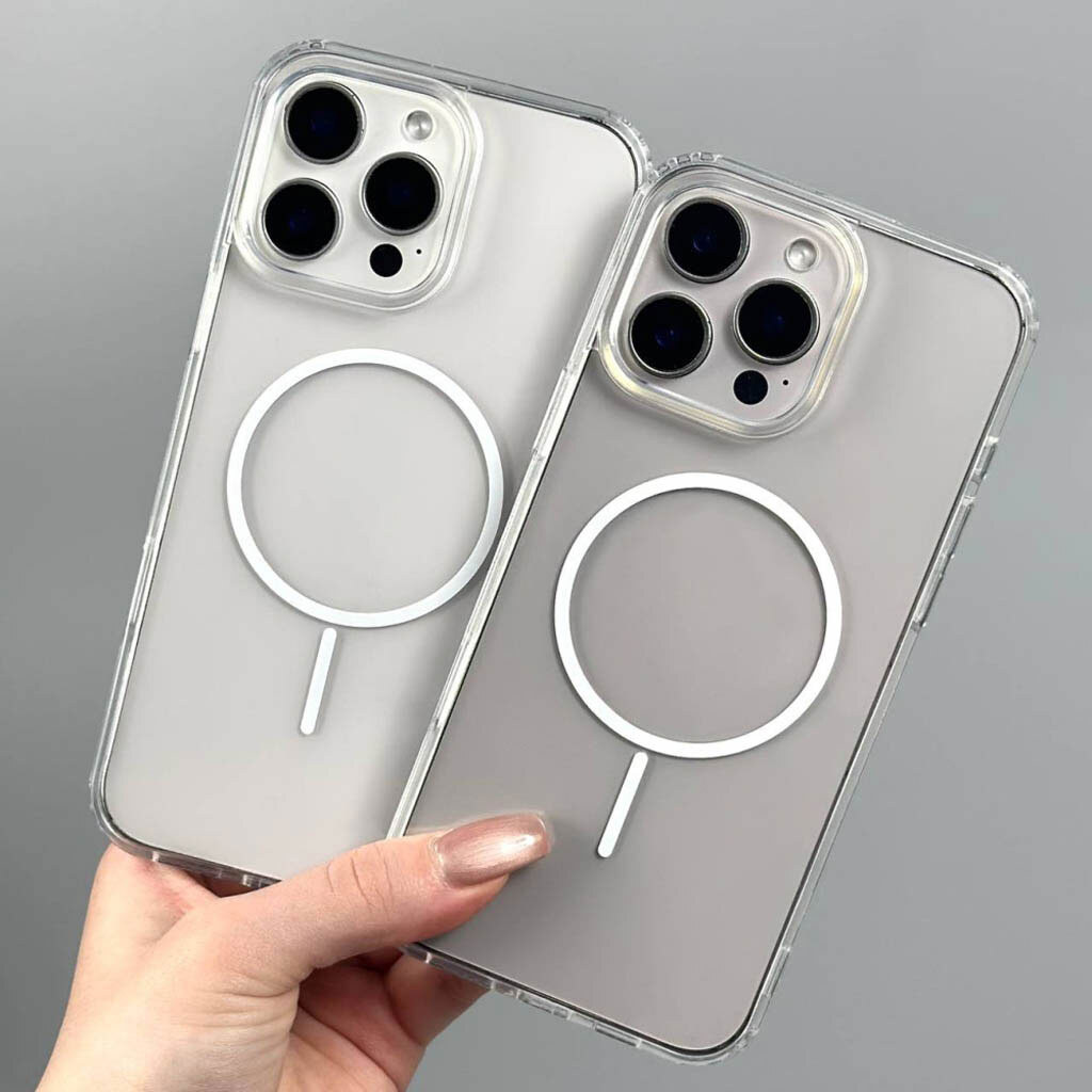Чехол (накладка) Apple iPhone 17, Air Beats Transparent, MagSafe, Белый - № 5 Чехол (накладка) Apple iPhone 17, Air Beats Transparent, MagSafe, Белый - № 5
