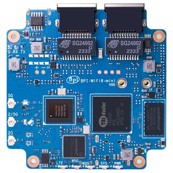 Мини роутер Banana Pi BPI-Wifi6 Mini Router Triductor TR6560+TR5220 - № 1 Мини роутер Banana Pi BPI-Wifi6 Mini Router Triductor TR6560+TR5220 - № 1