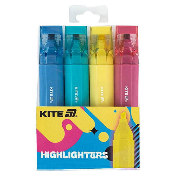 Маркер/Highlighter, Creative Trendy Colors, набір 4-х шт., Kite - № 1 Маркер/Highlighter, Creative Trendy Colors, набір 4-х шт., Kite - № 1