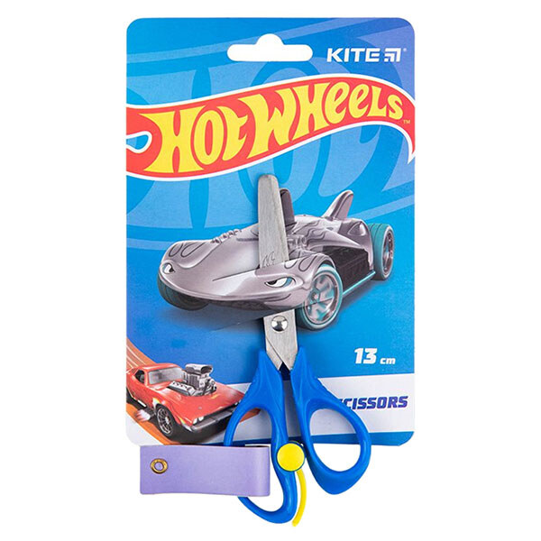 Ножиці дитячі "Hot Wheels", із пружиною, 13 см, Kite - № 1 Ножиці дитячі "Hot Wheels", із пружиною, 13 см, Kite - № 1