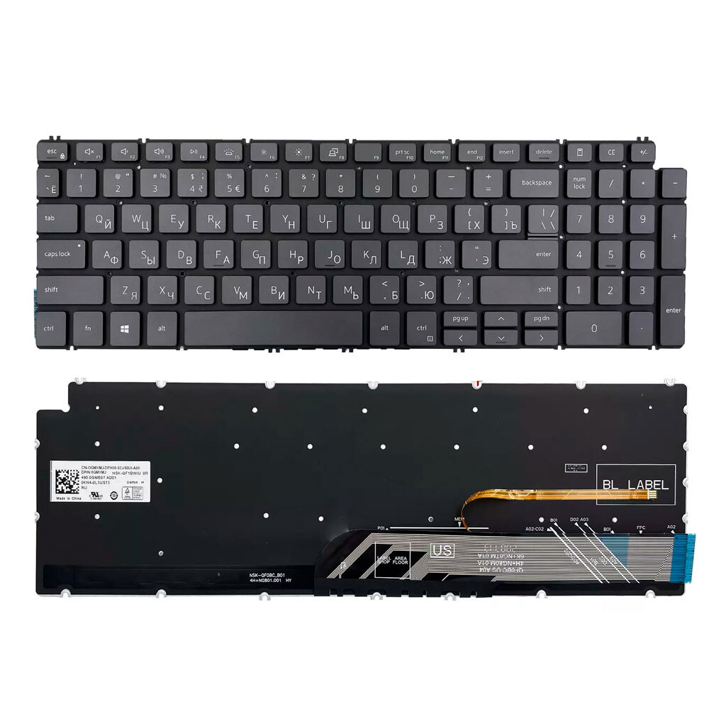 Клавиатура для ноутбука Dell Inspiron 7591 - № 1 Клавиатура для ноутбука Dell Inspiron 7591 - № 1