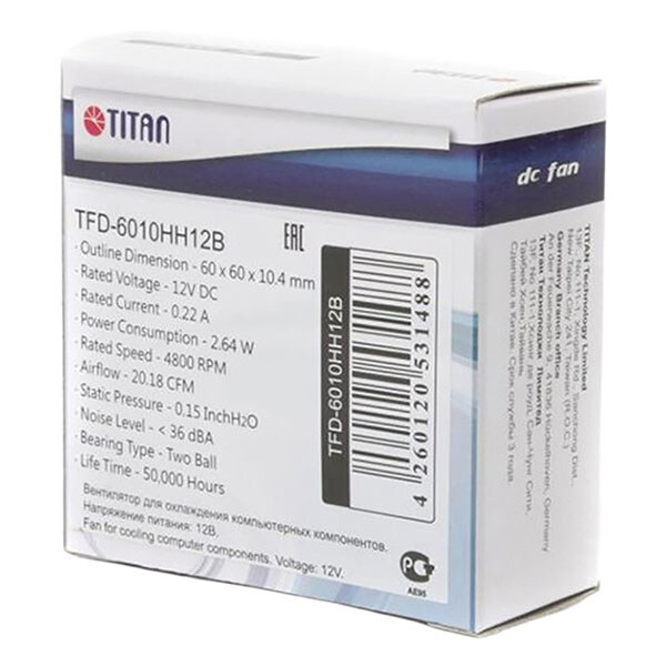 Вентилятор Titan TFD-6010HH12B, Черный - № 3 Вентилятор Titan TFD-6010HH12B, Черный - № 3