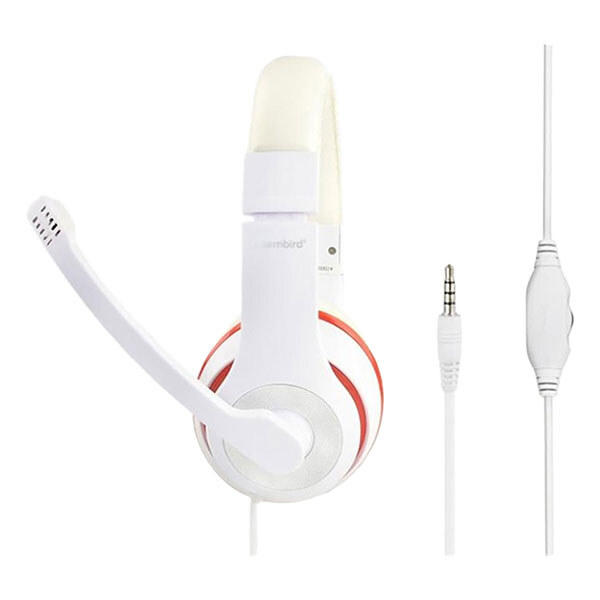 Наушники Gembird MHS-03-WTRD, С микрофоном, Белый - № 2 Наушники Gembird MHS-03-WTRD, С микрофоном, Белый - № 2