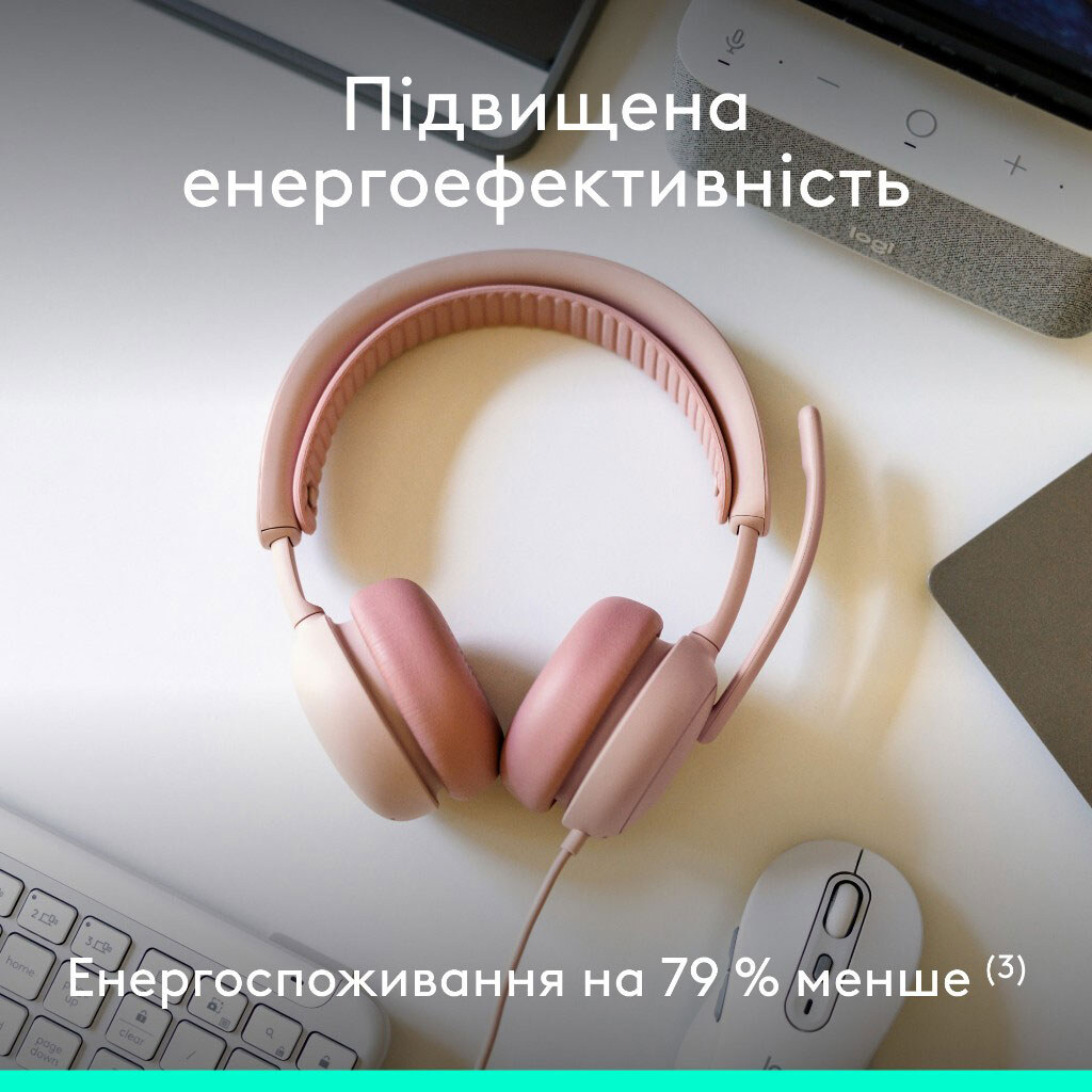 Наушники Logitech Zone Wired 2, С микрофоном, Розовый - № 8 Наушники Logitech Zone Wired 2, С микрофоном, Розовый - № 8