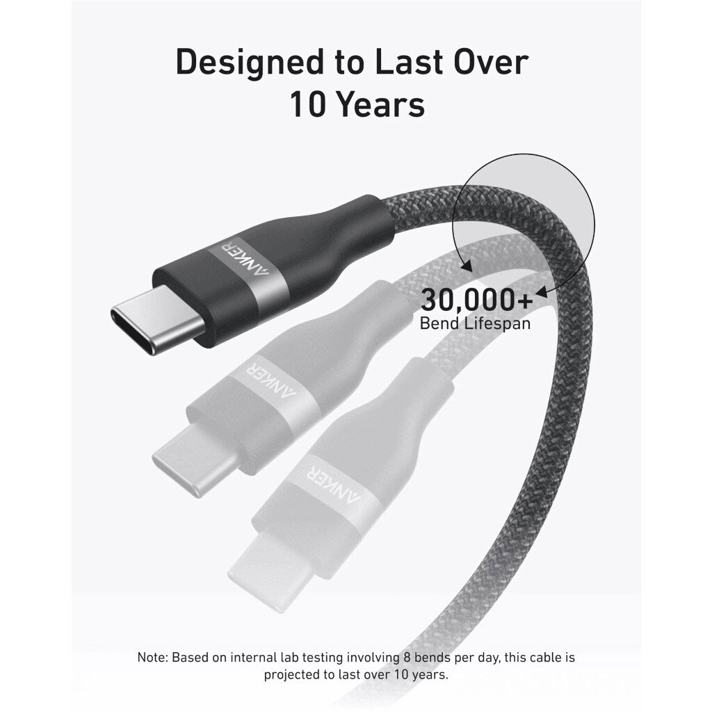Кабель Anker A82E2H12, Type-C, 1.8 м., Черный - № 4 Кабель Anker A82E2H12, Type-C, 1.8 м., Черный - № 4