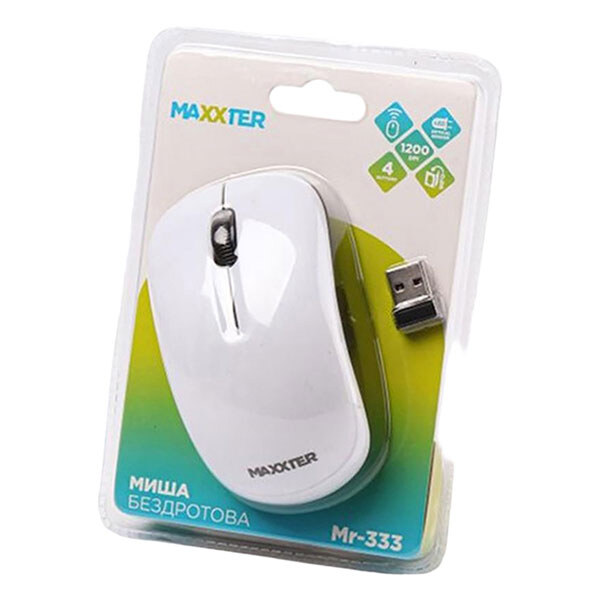 Мышь Maxxter Mr-333-W, Белый - № 4 Мышь Maxxter Mr-333-W, Белый - № 4