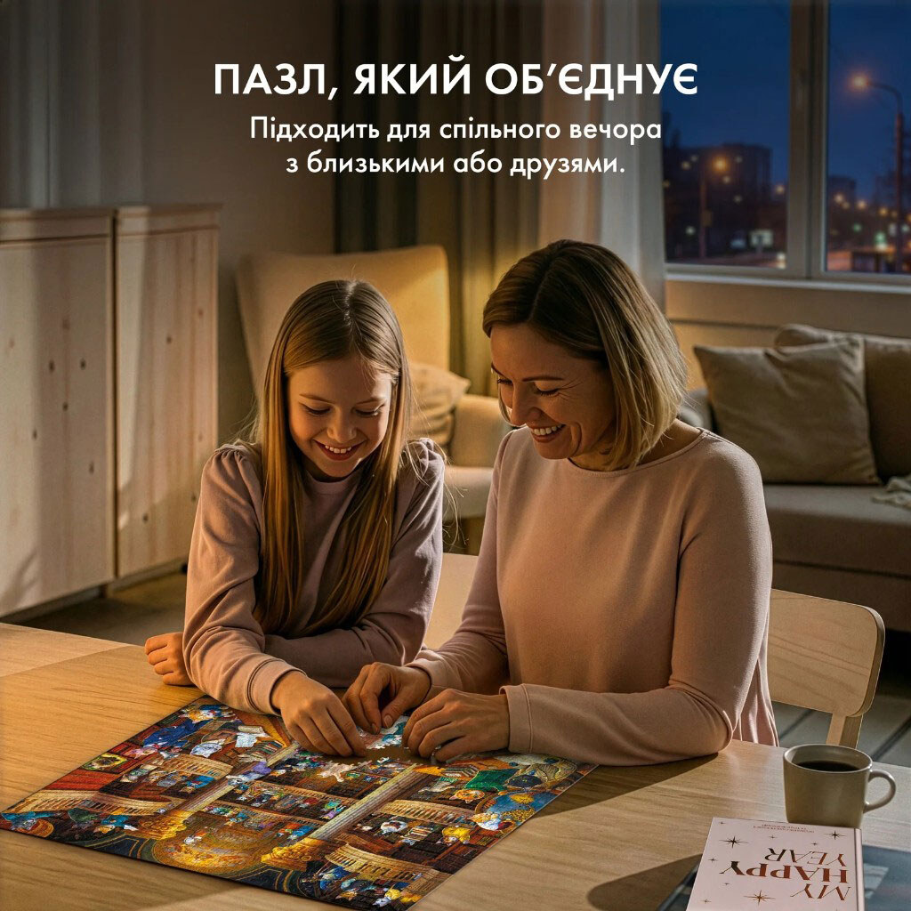 Пазл "Котяча бібліотека", 1000 елементів, Orner - № 9 Пазл "Котяча бібліотека", 1000 елементів, Orner - № 9