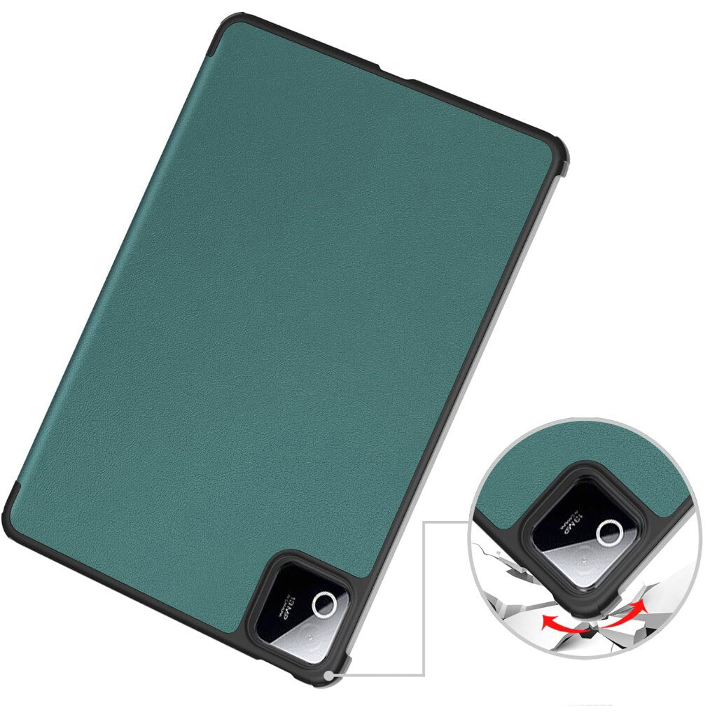 Чохол (книжка) Xiaomi Pad 8 / Pad 8 Pro, BeCover Smart Case, Dark Green, Зелений - № 3 Чохол (книжка) Xiaomi Pad 8 / Pad 8 Pro, BeCover Smart Case, Dark Green, Зелений - № 3