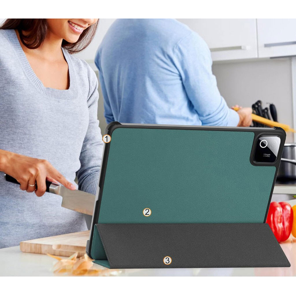Чохол (книжка) Xiaomi Pad 8 / Pad 8 Pro, BeCover Smart Case, Dark Green, Зелений - № 5 Чохол (книжка) Xiaomi Pad 8 / Pad 8 Pro, BeCover Smart Case, Dark Green, Зелений - № 5