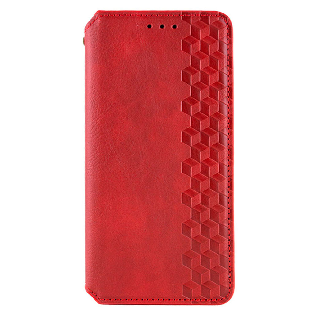 Чехол (книжка) Xiaomi 14T Pro, GETMAN Cubic, Красный - № 1 Чехол (книжка) Xiaomi 14T Pro, GETMAN Cubic, Красный - № 1