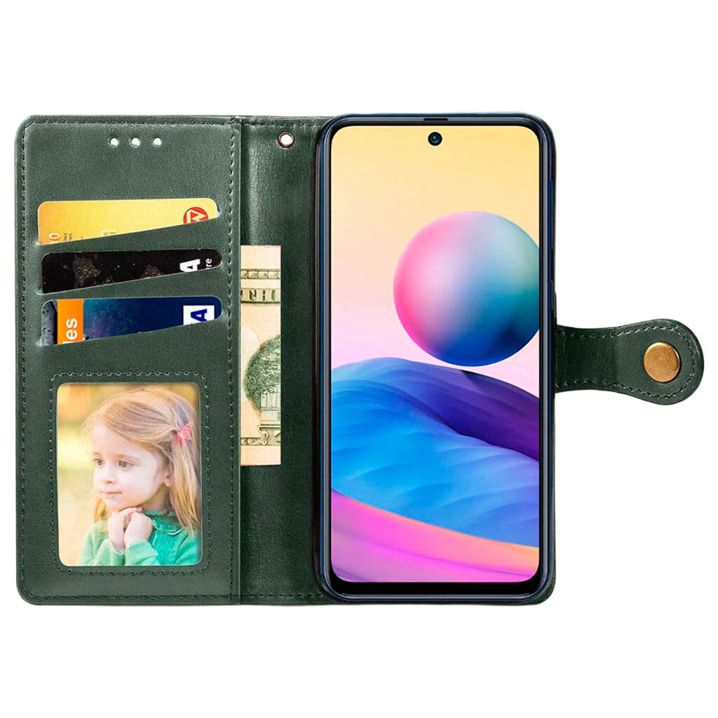 Чехол (книжка) Xiaomi Pocophone X3 / Pocophone X3 Pro, GETMAN Gallant, Зеленый - № 3 Чехол (книжка) Xiaomi Pocophone X3 / Pocophone X3 Pro, GETMAN Gallant, Зеленый - № 3