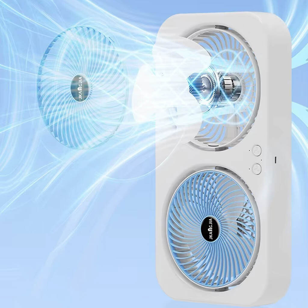 Вентилятор настольный F105 Dual-Fan Design, Зеленый - № 6 Вентилятор настольный F105 Dual-Fan Design, Зеленый - № 6