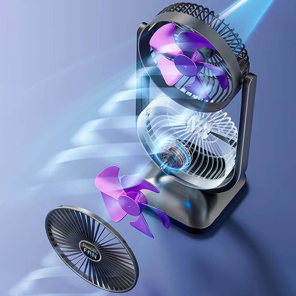 Вентилятор настольный S30 Dual-Fan, Черный - № 2 Вентилятор настольный S30 Dual-Fan, Черный - № 2
