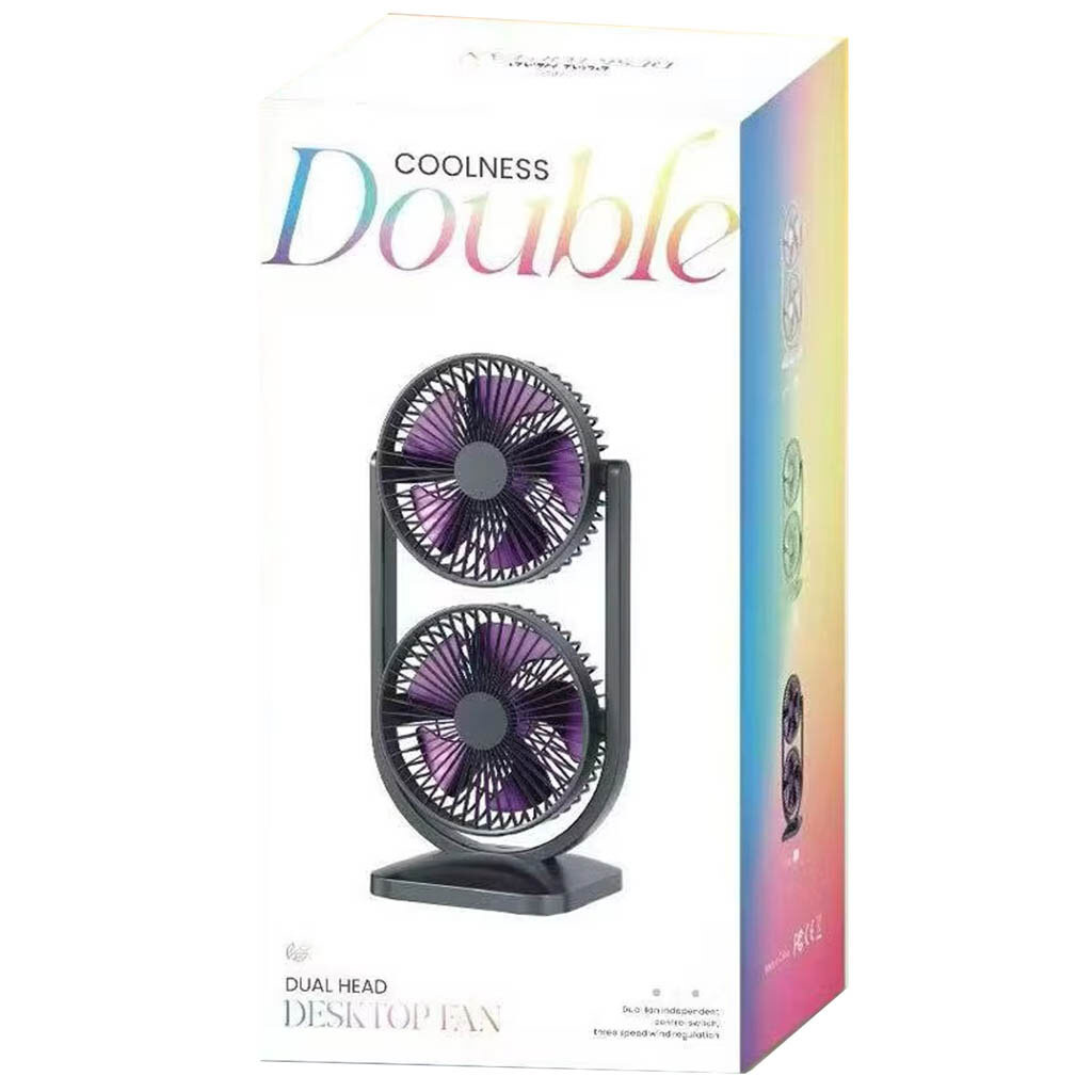 Вентилятор настольный S30 Dual-Fan, Черный - № 3 Вентилятор настольный S30 Dual-Fan, Черный - № 3
