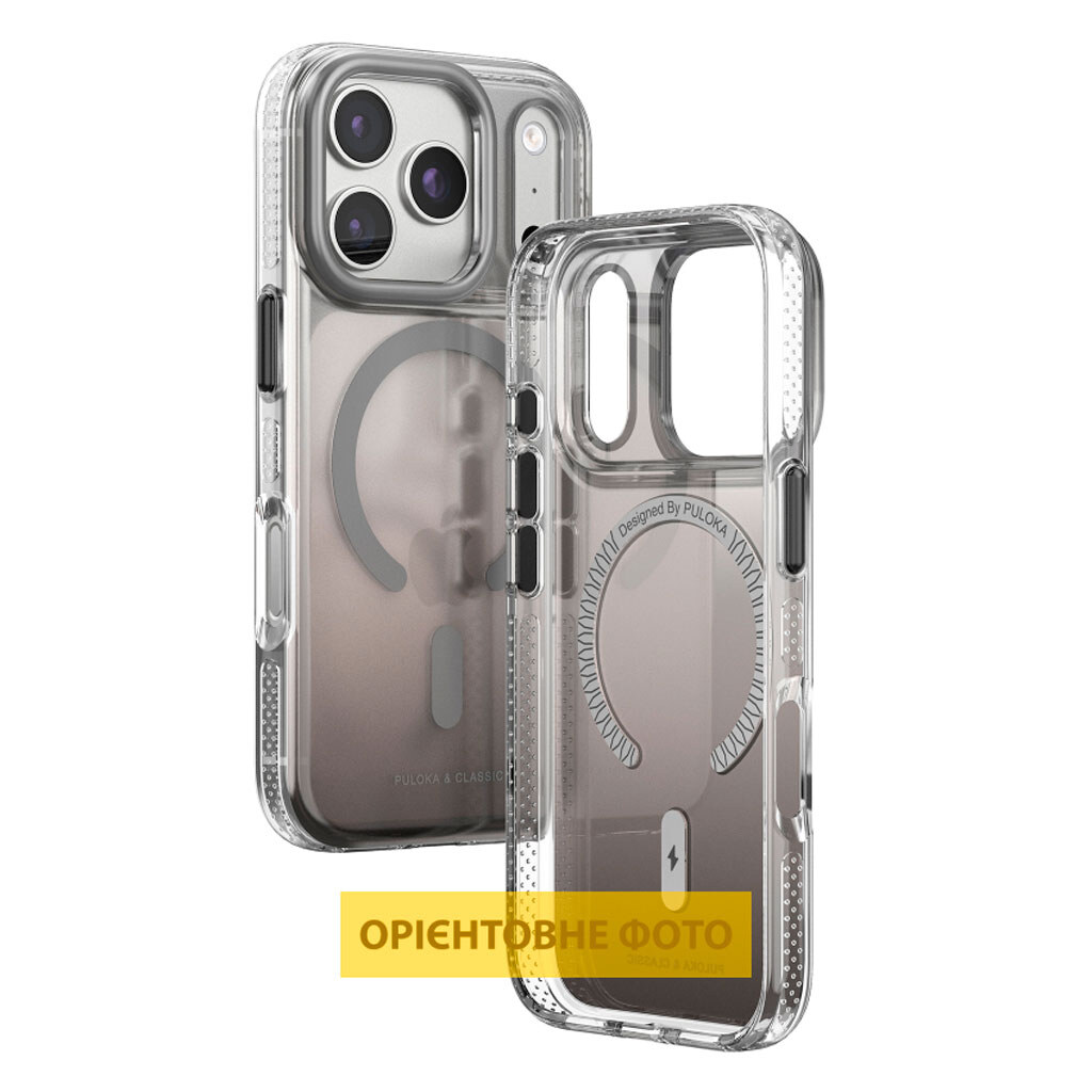 Чехол (накладка) Apple iPhone 16 Pro, Puloka Resplendent, MagSafe, Dark Grey, Серый - № 2 Чехол (накладка) Apple iPhone 16 Pro, Puloka Resplendent, MagSafe, Dark Grey, Серый - № 2