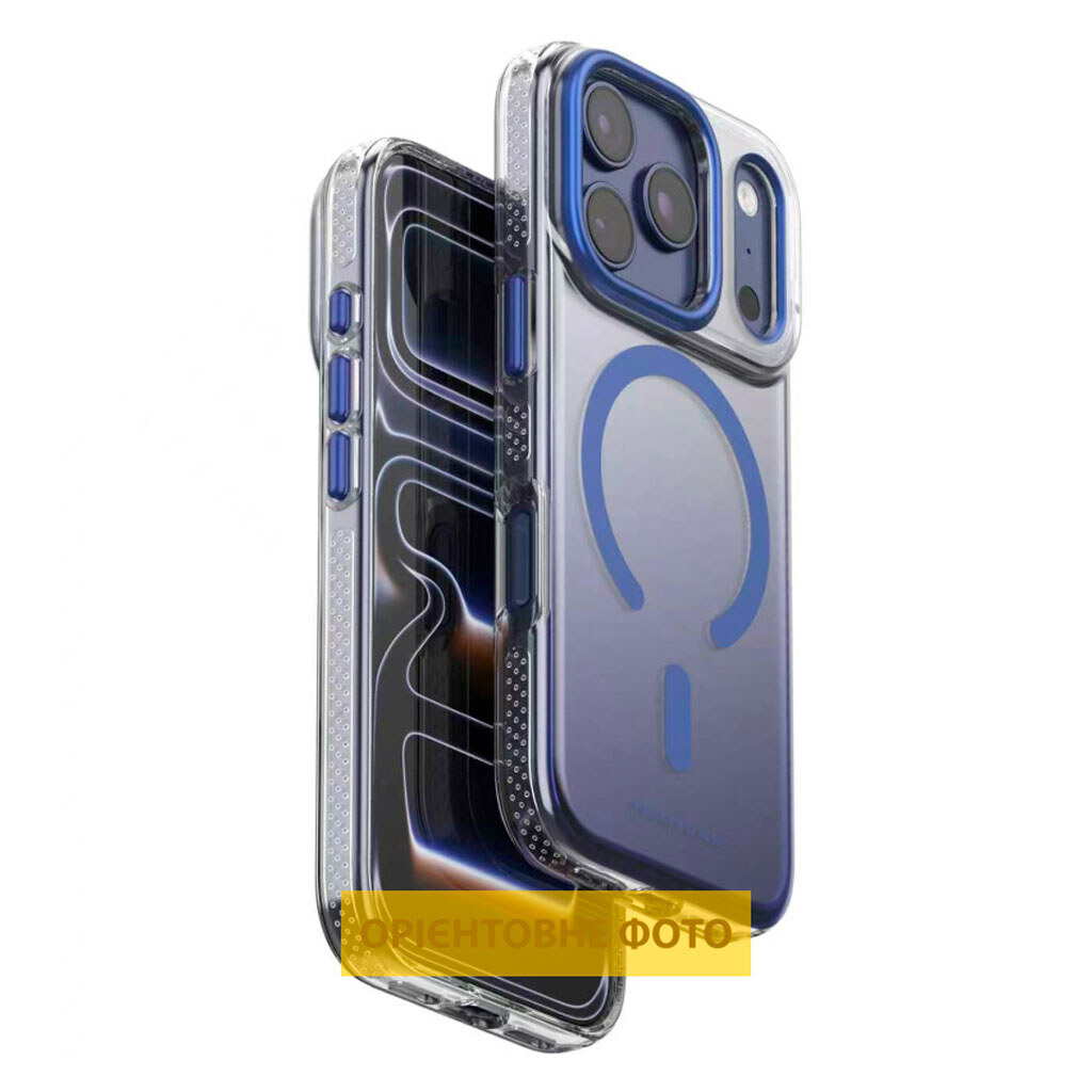 Чехол (накладка) Apple iPhone 16 Pro Max, Puloka Resplendent, MagSafe, Синий - № 1 Чехол (накладка) Apple iPhone 16 Pro Max, Puloka Resplendent, MagSafe, Синий - № 1