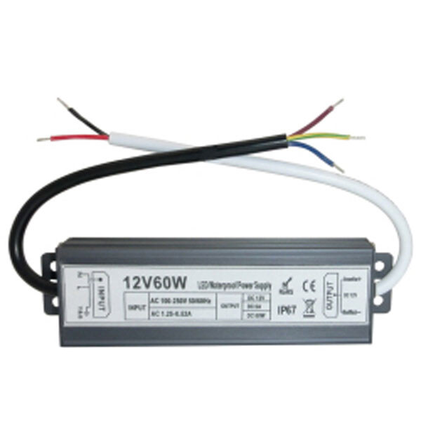 Адаптер для світлодіодних стрічок 12V 5A 60W IP67 - № 1 Адаптер для світлодіодних стрічок 12V 5A 60W IP67 - № 1