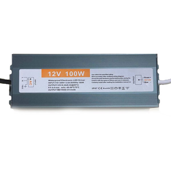 Адаптер для светодиодных лент 12V 8.33A 100W IP67 PSW-12V8.33A100W - № 2 Адаптер для светодиодных лент 12V 8.33A 100W IP67 PSW-12V8.33A100W - № 2