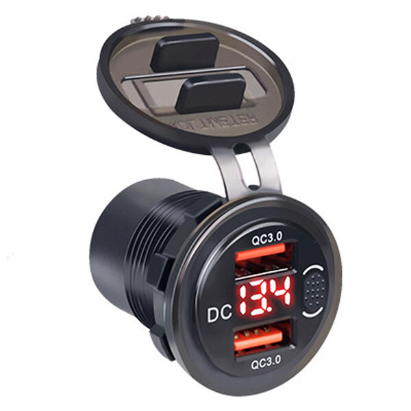 Зарядний пристрій USB YC-A48AR Dual QC3.0 червоний індикатор - № 2 Зарядний пристрій USB YC-A48AR Dual QC3.0 червоний індикатор - № 2