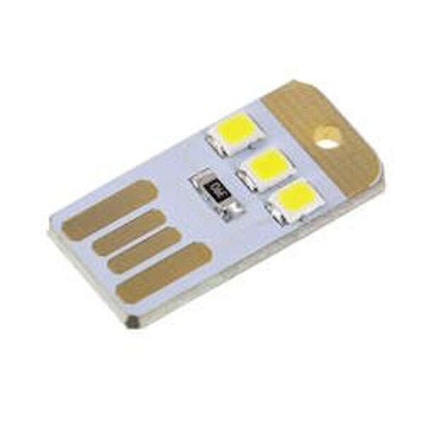 Ліхтарик USB 3 LED білий холодний біла плата V2 - № 1 Ліхтарик USB 3 LED білий холодний біла плата V2 - № 1